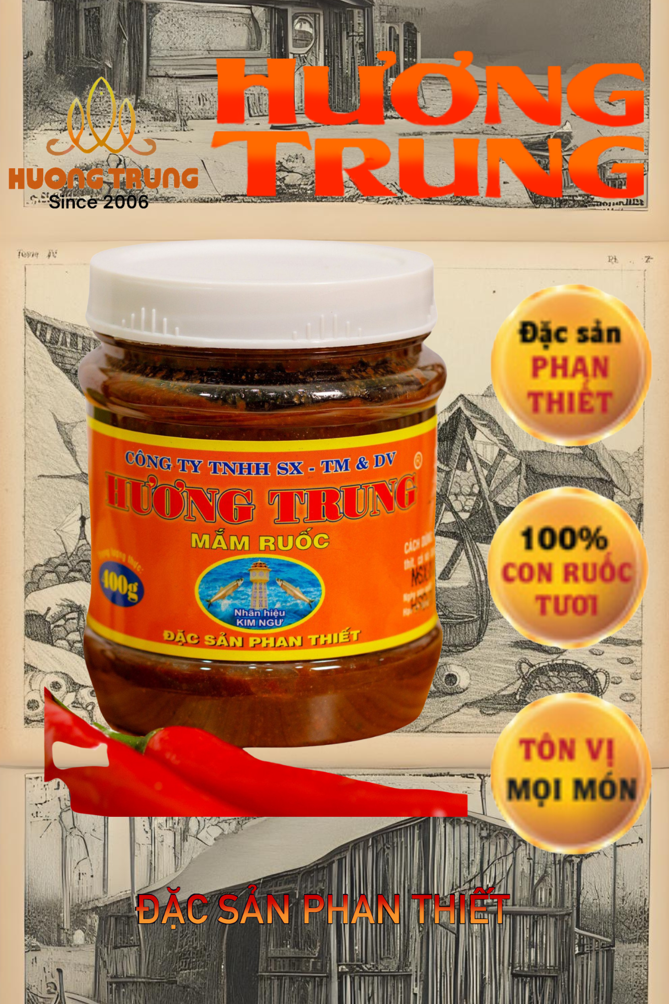 Mắm Ruốc Hương Trung hủ 400g